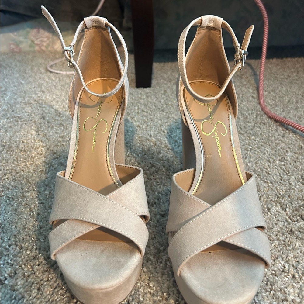 Jessica Simpson Cream Strappy Heels